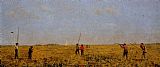 Thomas Eakins Canvas Paintings - Pushing for Rail